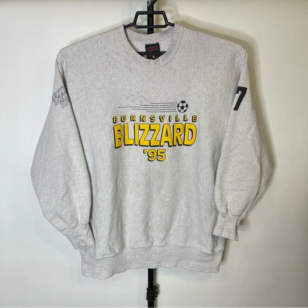 Vintage Soffe Fleece Burnsville Blizzard 1995 Sweatshirt Size XL Women’s